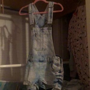 Short Denim Overalls